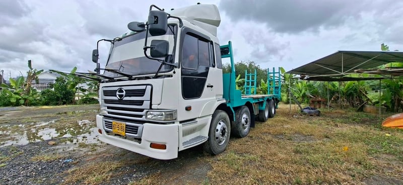 HINO 380 แรง ท้ายลาดบรรทุกรถ บรรไดไฮดรอลิค
