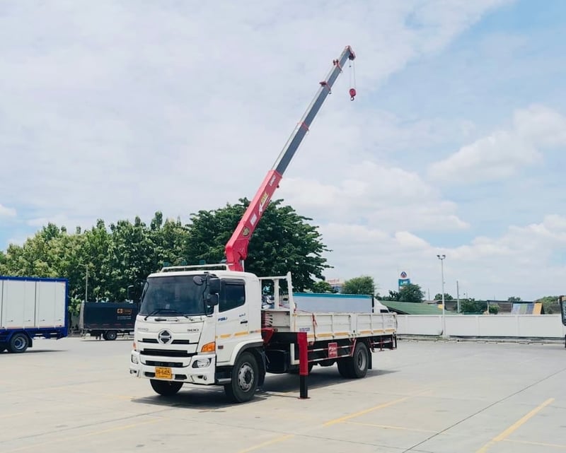 เข้าใหม่❗️ไมล์ 22,938 กิโล 6ล้อติดเครน HINO FG8J 240 เครนยี่ห้อ  UNIC 5 ตัน