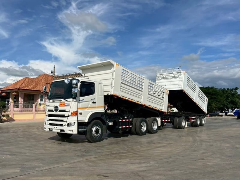 พ่วงแม่ลูก HINO FM1A 344 แรง ดั้มพ์ สามมิตร