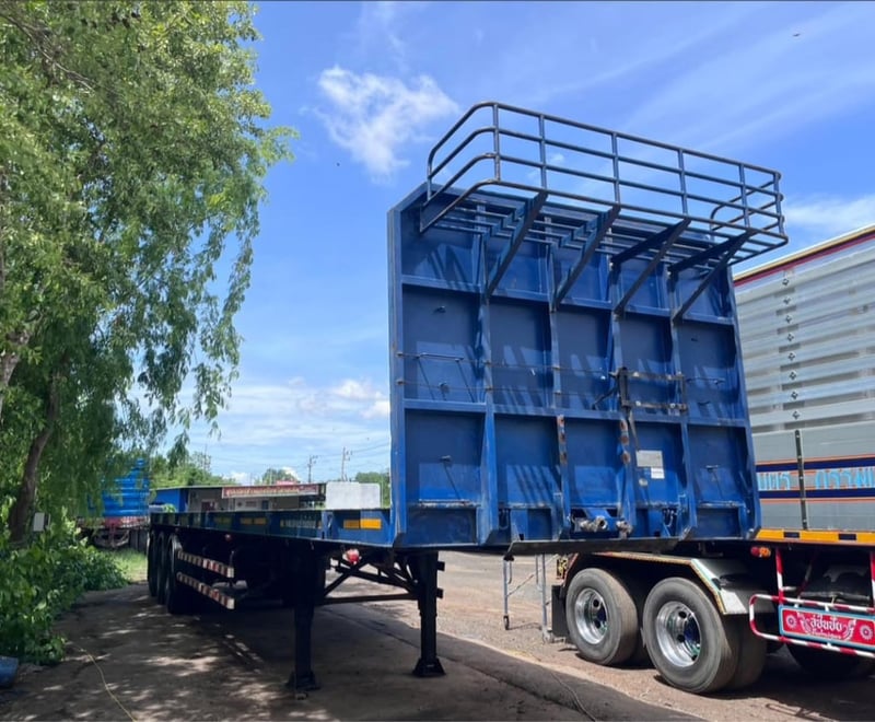 ISUZU 270 ยูโร1 ปี 2545( เครื่องส้ม ) หัวลากพร้อมหางพื้นเรียบ 3 เพลา
