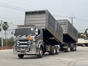 ไมล์ 186,748❗️ISUZU FXZ 360 MT  พ่วงแม่ลูกดั้มพ์เกษตร