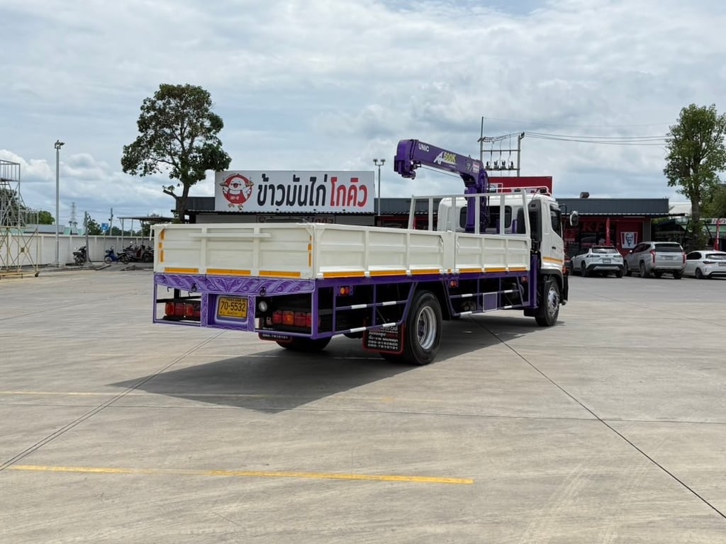 HINO  FG8J 240 ติดเครน 5 ตัน 3 ปลอก