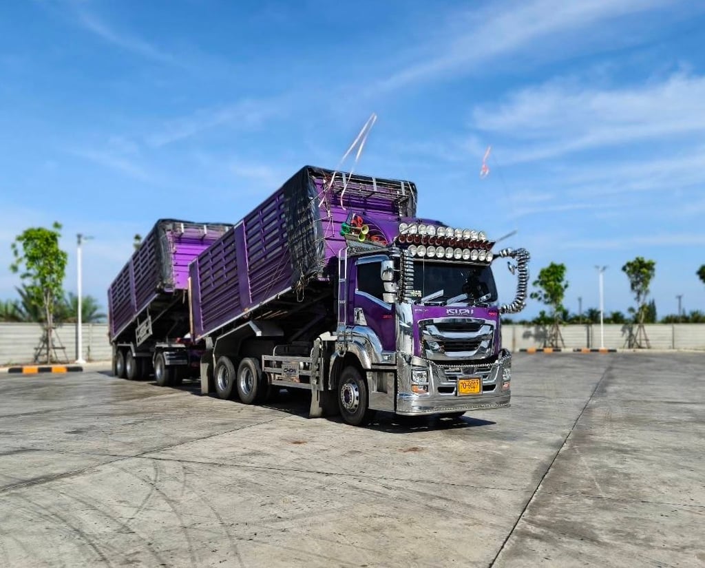 ไมล์ 163,641 กิโล❗️GIGA FXZ 360 MT ไฟใหม่   พ่วงแม่ลูกดั้มพ์เกษตร อิฐ