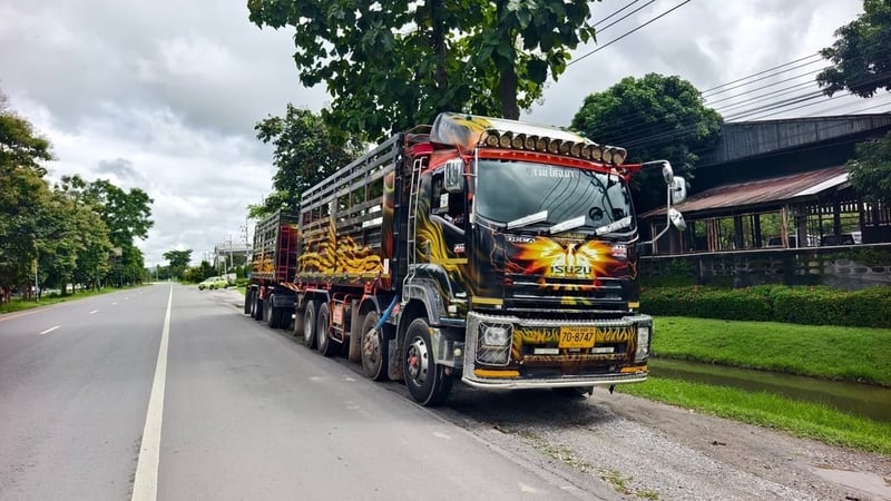 ISUZU FYH 360 ปี 2557 พ่วงแม่ลูกดั้มพ์ คอกเกษตร