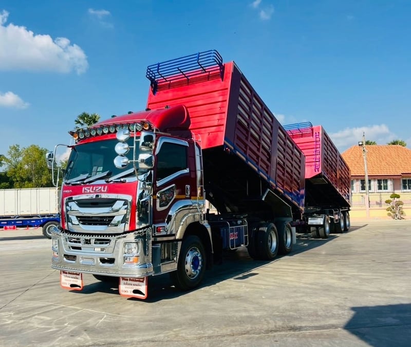 ISUZU FXZ 360 ปี 2565 พ่วงแม่ลูกดั้มพ์คอกเกษตร