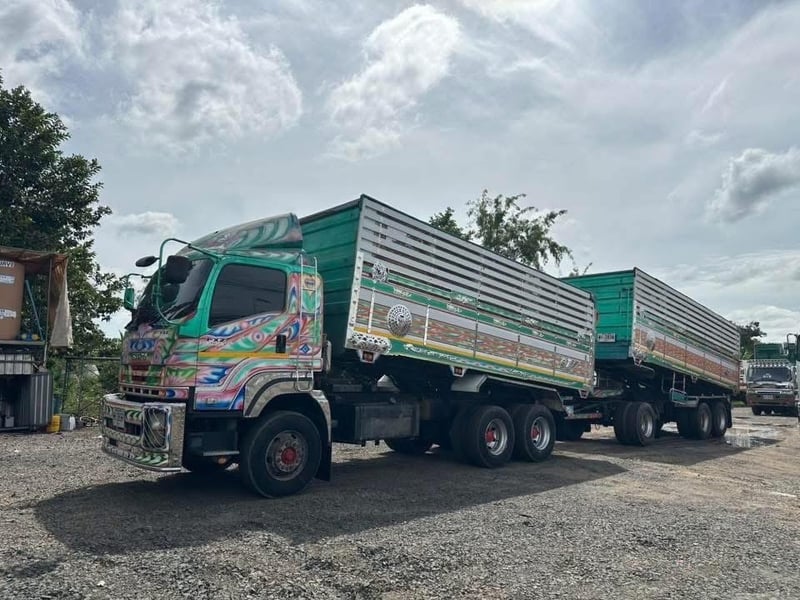 ISUZU FXZ 360 พ่วงแม่ลูกดั้มพ์ คอกเกษตร