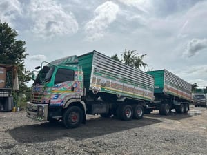 ISUZU FXZ 360 พ่วงแม่ลูกดั้มพ์ คอกเกษตร