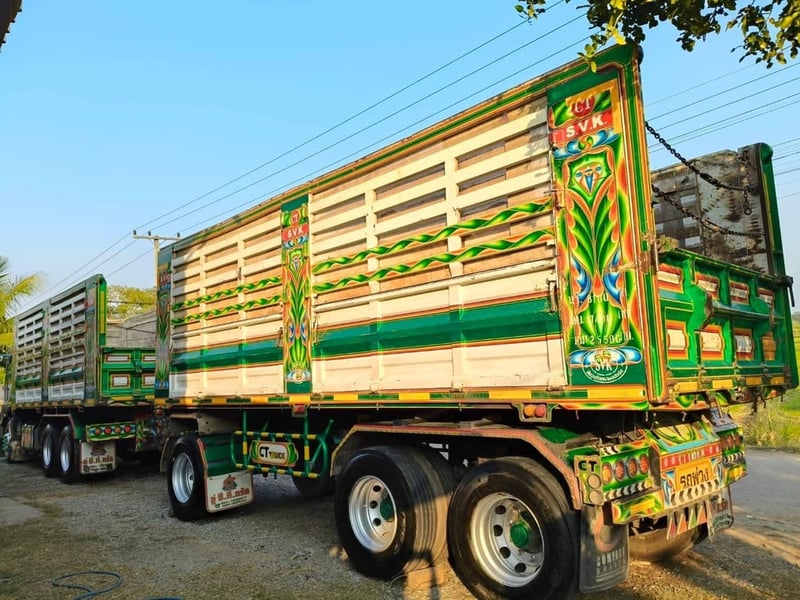 HINO 344 พ่วงแม่ลูกดั้มพ์เกษตร HINO 344 พ่วงแม่ลูกดั้มพ์เกษตร