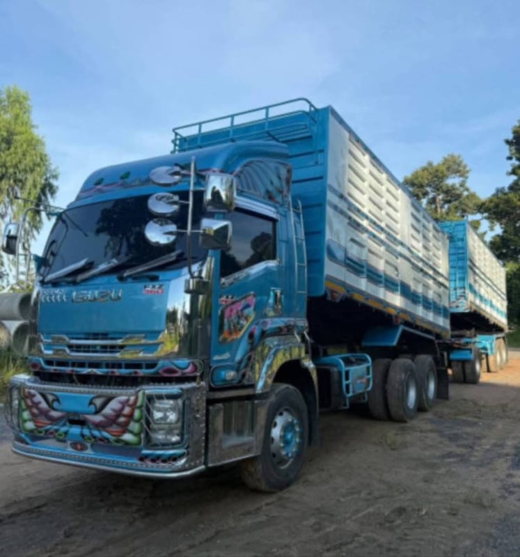 ISUZU FXZ 360 แรง พ่วงแม่ลูก ดั้มพ์  ใส่ของได้  30 ตัน