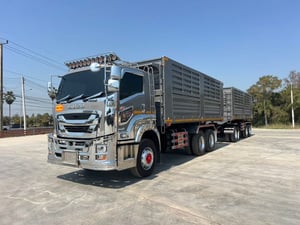 ไมล์ 186,748❗️ISUZU FXZ 360 MT  พ่วงแม่ลูกดั้มพ์