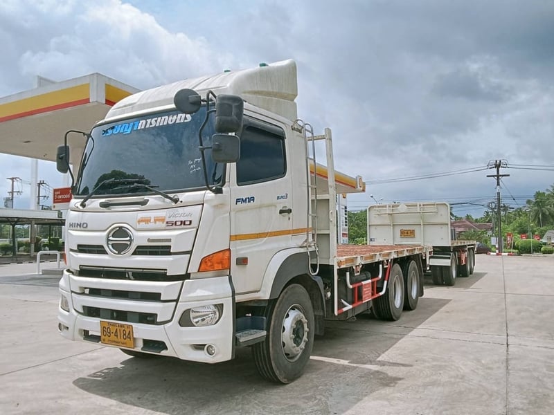 เข้าใหม่❗️ไมล์ 1 แสนเศษ❗️HINO FM1A 344  พ่วงแม่ลูกพื้นเรียบ