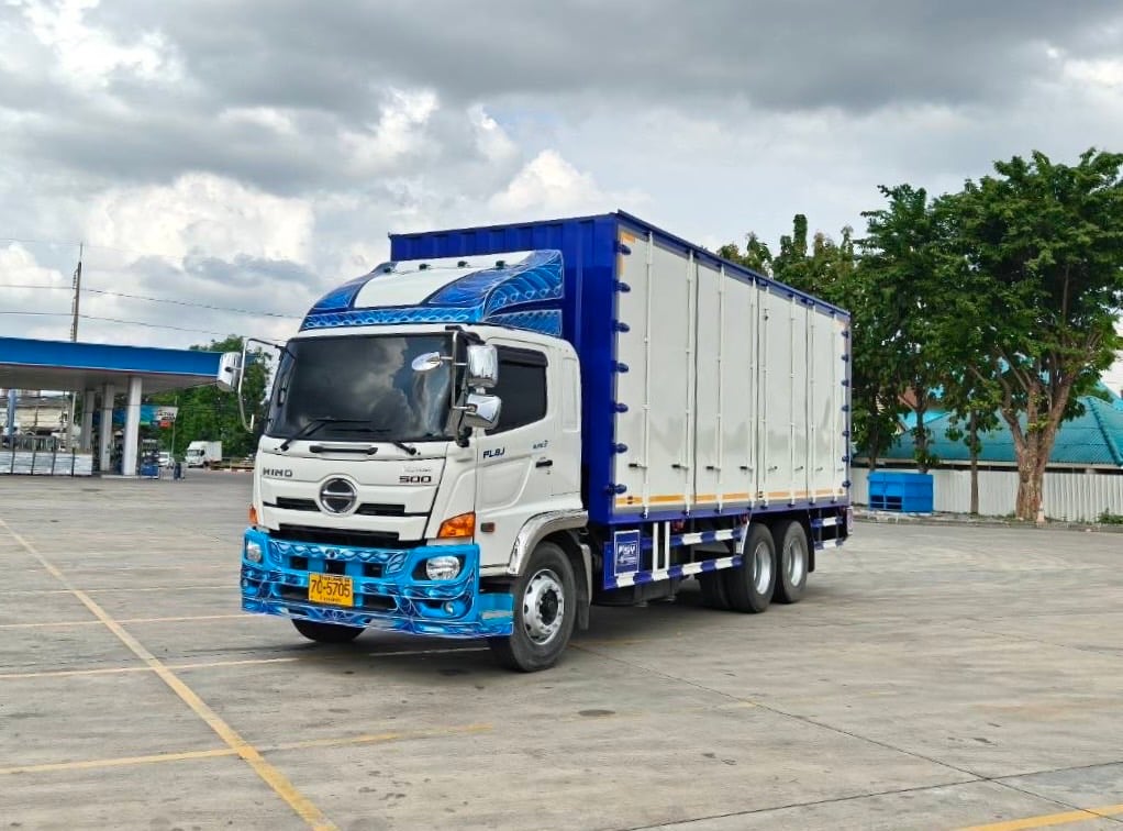 ไมล์ 72,897 กิโล❗️HINO FL8L 260 เเรง ตู้เเห้ง 10 บาน ต่อใหม่