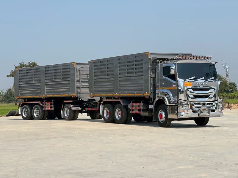 ไมล์ 186,748❗️ISUZU FXZ 360 MT  พ่วงแม่ลูกดั้มพ์คอกเกษตร