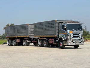 ไมล์ 186,748❗️ISUZU FXZ 360 MT  พ่วงแม่ลูกดั้มพ์คอกเกษตร