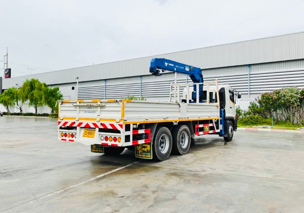 เข้าใหม่ ❗️ 37.492 กิโล❗️HINO. FL8J 260  10ล้อติดเครน  TADANO ZE555 พร้อมรีโมท