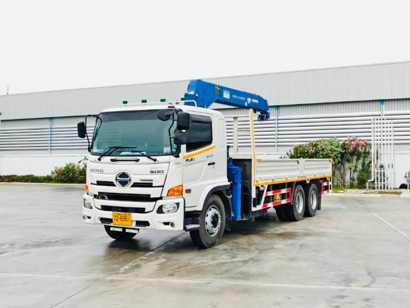 เข้าใหม่ ❗️ 37.492 กิโล❗️HINO. FL8J 260  10ล้อติดเครน  TADANO ZE555 พร้อมรีโมท