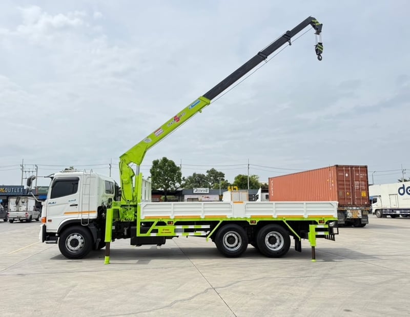 เข้าใหม่❗️เครน 8 ตัน เก่าญี่ปุ่น❗️ไมล์ 97,468 กิโล HINO FL8J 260 แรง