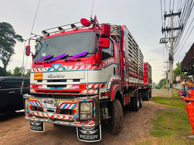 ISUZU 360 พ่วงแม่ลูกดั้มพ์ บรรทุก 30 ตัน+ ปี 2557 