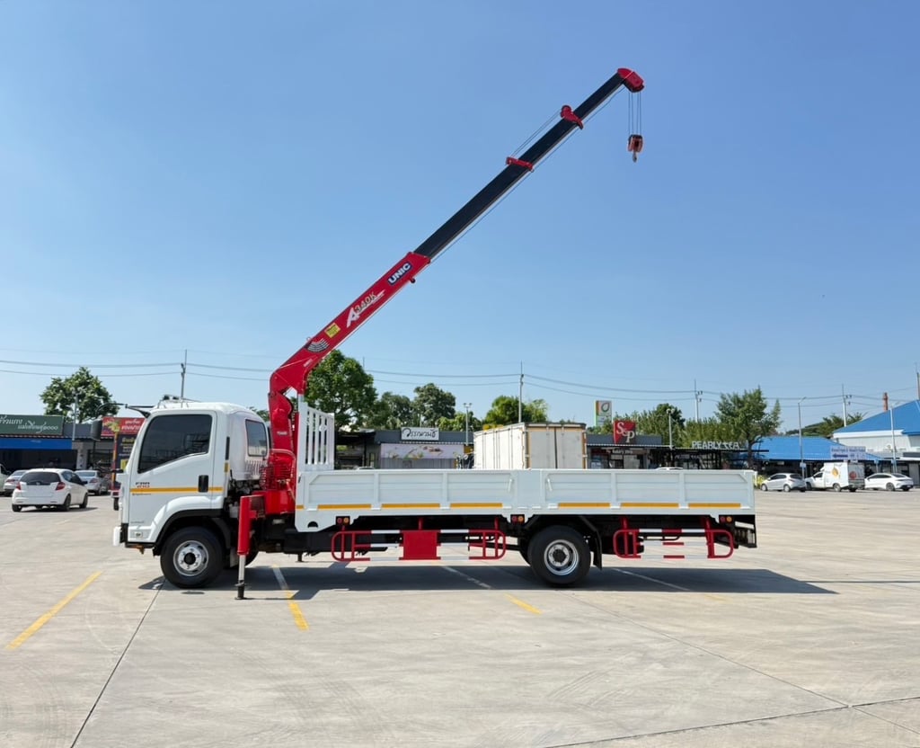 ไมล์ 76,491 กิโล❗️ISUZU NEW FRR 210 ปี 2565 ติดเครน 3 ตัน