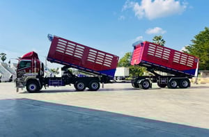 เข้าใหม่❗️ไมล์ 145,974 กิโล❗️ISUZU FXZ 360 แรง พ่วงแม่ลูกดั้มพ์เกษตร