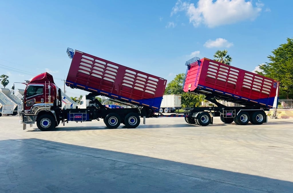 ISUZU FXZ 360 ปี 2565 พ่วงแม่ลูกดั้มพ์คอกเกษตร เเม่ยาว 6.20 ISUZU FXZ 360 ปี 2565 พ่วงแม่ลูกดั้มพ์คอกเกษตร เเม่ยาว 6.20