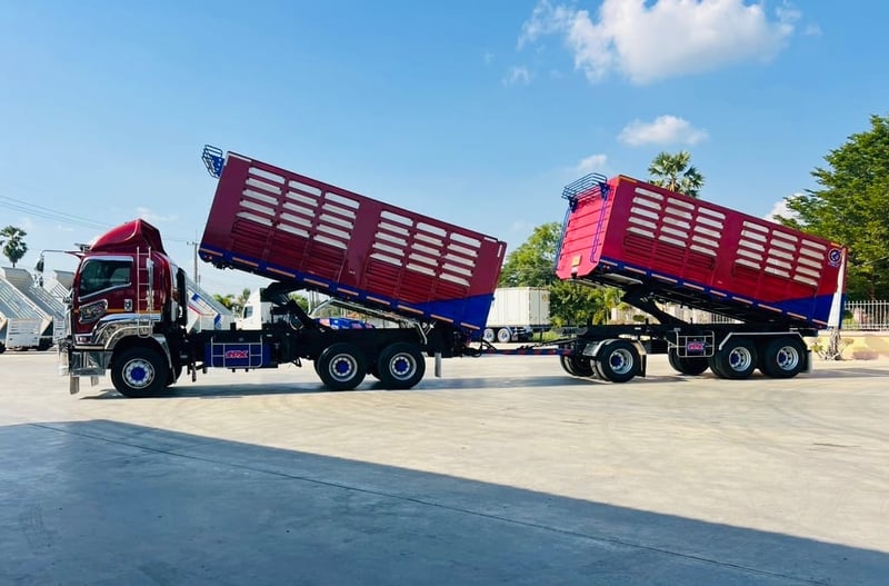 เข้าใหม่❗️ไมล์ 145,974 กิโล❗️ISUZU FXZ 360 แรง พ่วงแม่ลูกดั้มพ์เกษตร