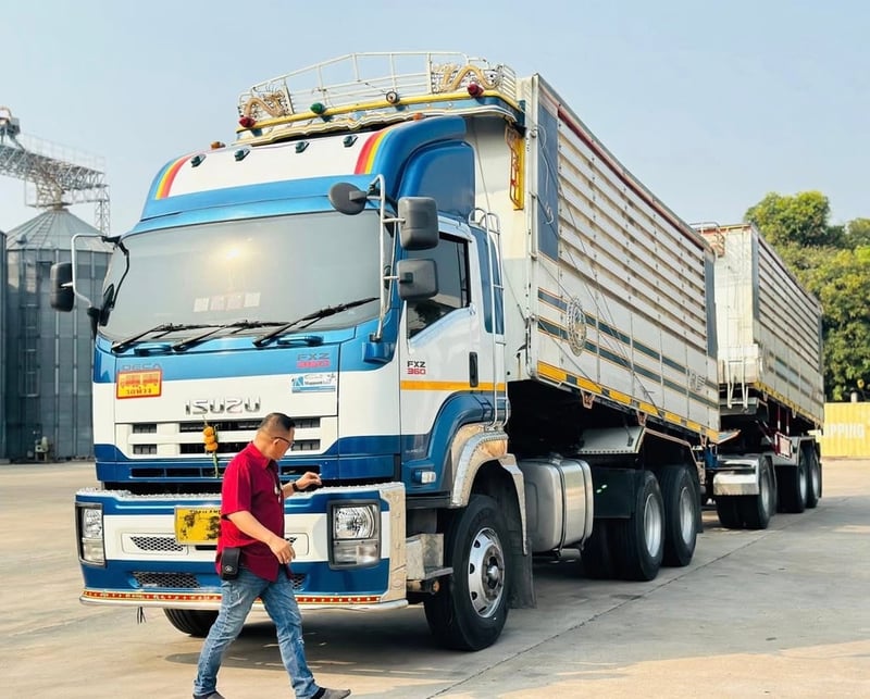 ISUZU FXZ 360 พ่วงแม่ลูกดั้มพ์เกษตร