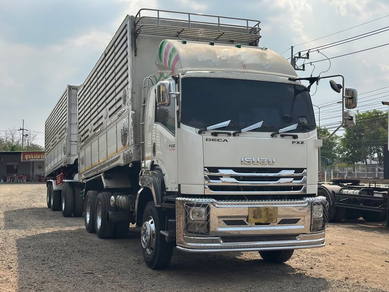 ISUZU FXZ 360 พ่วงแม่ลูกดั้มพ์ เกษตร บรรทุก 30 ตัน+ ปี 2555 📞094-653-6339 อิฐ