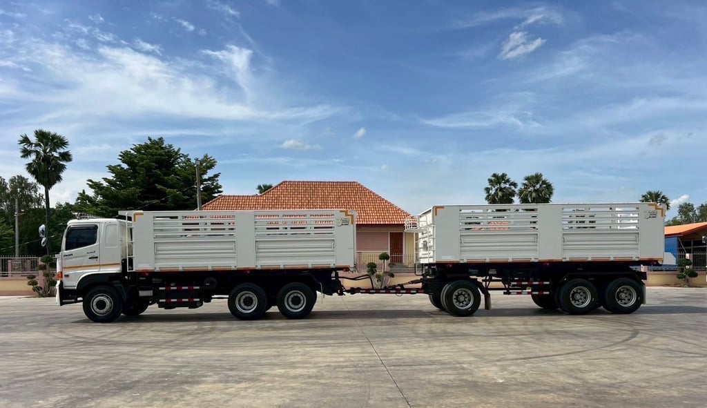 ไมล์ 6 หมื่น❗️HINO FM1A 344 พ่วงแม่ลูกดั้มพ์  สามมิตร