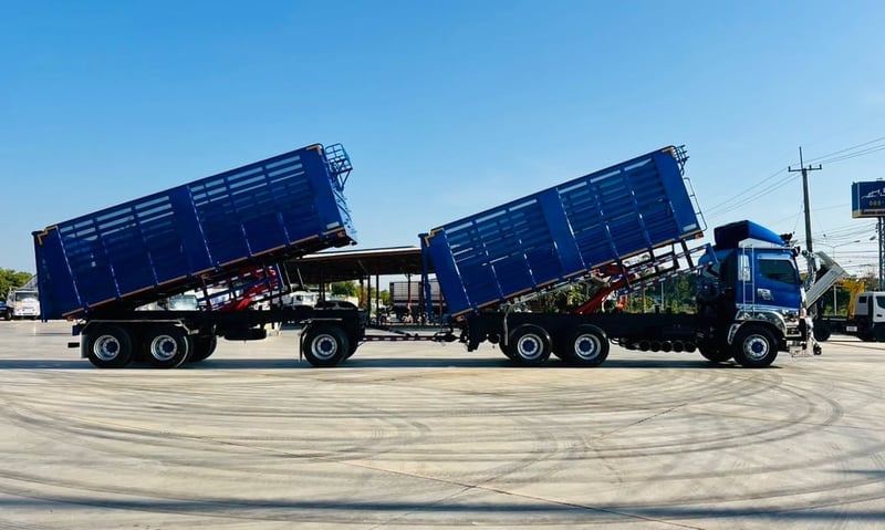 พ่วงแม่ลูกดั้มพ์คอกเกษตร HINO FM 2P 380 แรง