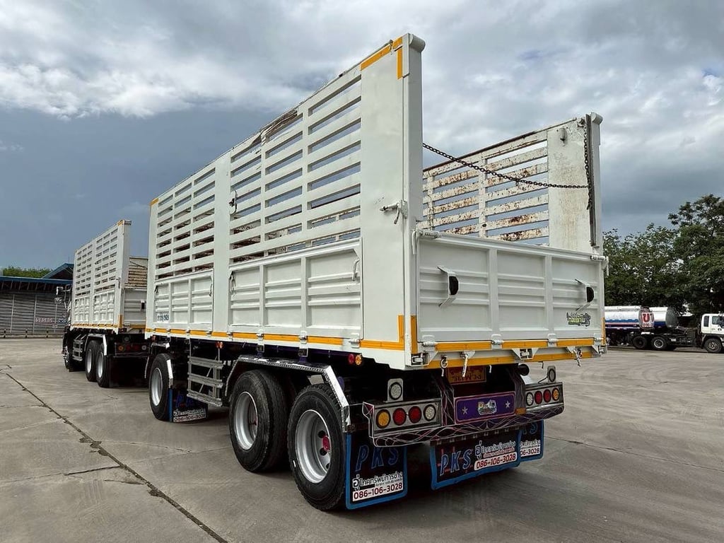 HINO 380 แรง พ่วงแม่ลูกด้ัมพ์คอกเกษตร 