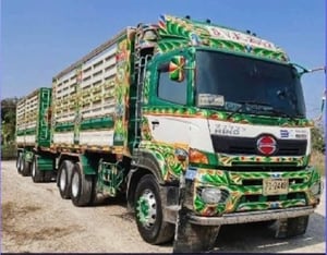 HINO 344 พ่วงแม่ลูกดั้มพ์