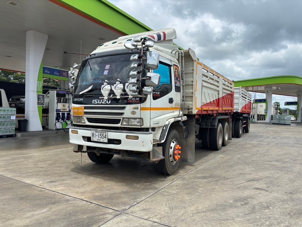 ISUZU 270 พ่วงแม่ลูกดั้มพ์หินทราย แม่ ปี 2548 