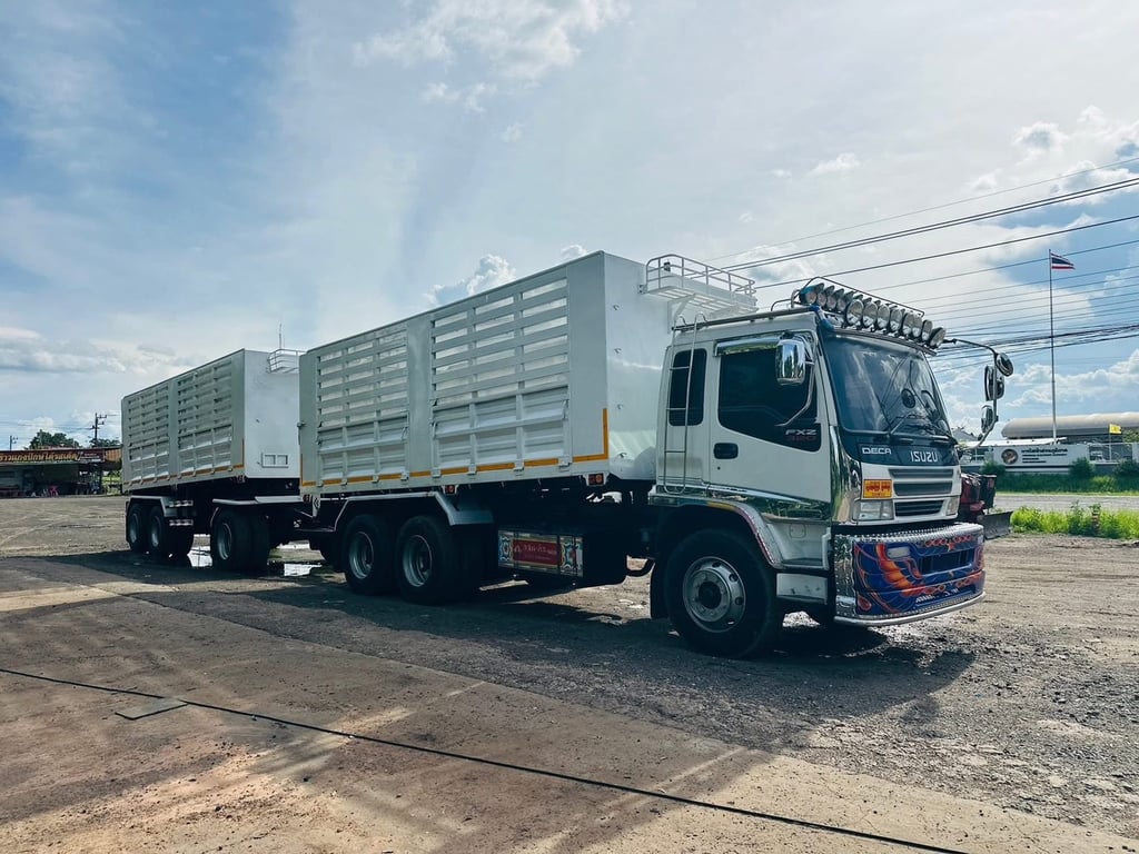 ดาวน์ต่ำ❗️ISUZU 320 พ่วงแม่ลูกดั้มพ์ บรรทุก 30 ตันกว่า
