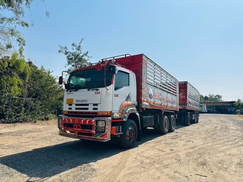 ISUZU FXZ 360 พ่วงแม่ลูกดั้มพ์ บรรทุก 30 ตันกว่า