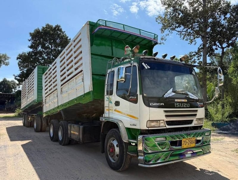 ISUZU 320 พ่วงแม่ลูกดั้มพ์คอกเกษตร