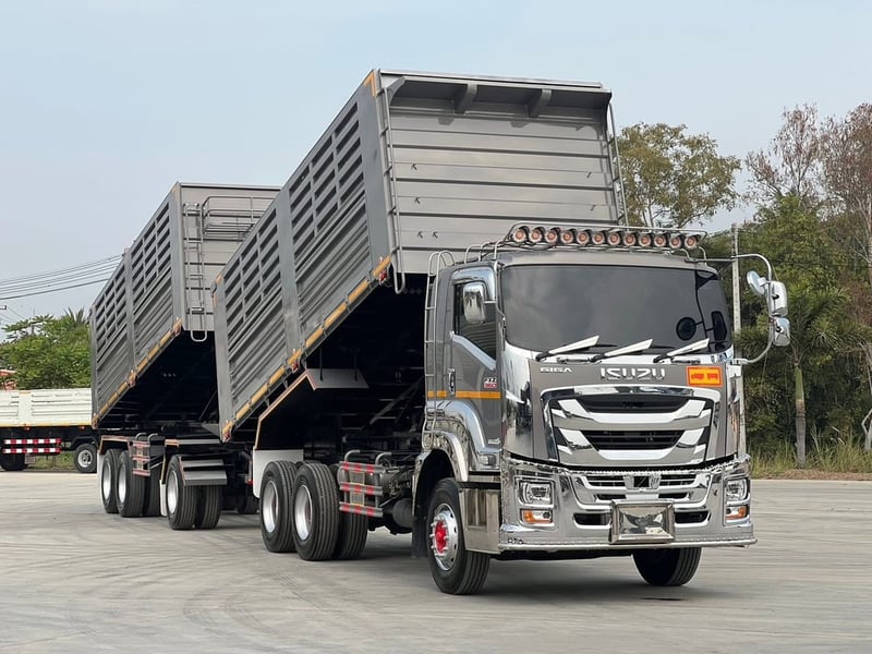 ไมล์ 186,748❗️ISUZU FXZ 360 MT  พ่วงแม่ลูกดั้มพ์เกษตร