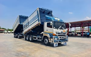 HINO FM2P 380 พ่วงแม่ลูกดั้มพ์คอก เกษตรบรร