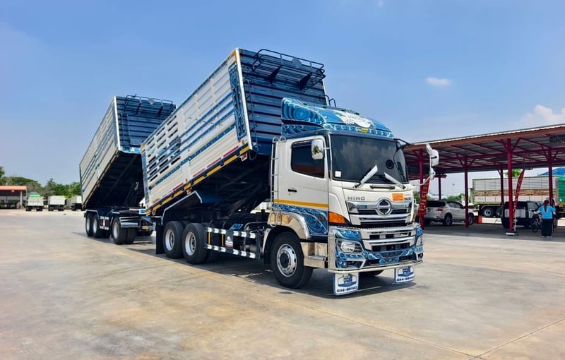 ไมล์ 81,748 กิโล❗️HINO FM2P 380 พ่วงแม่ลูกตั้มพ์เกษตร อู่.พิรุณ ไมล์ 81,748 กิโล❗️HINO FM2P 380 พ่วงแม่ลูกตั้มพ์เกษตร อู่.พิรุณ