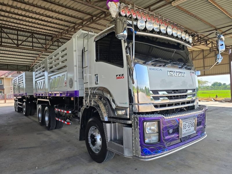 ISUZU FXZ 360 แรง พ่วงแม่ลูก ดัมพ์หินทราย