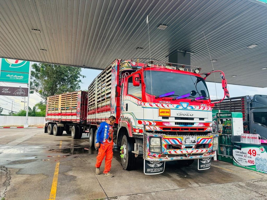 ISUZU 360 แรง พ่วงแม่ลูกดั้มพ์ บรรทุก 30 ตัน+ ปี 2557