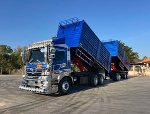 ฟรีๆ❗️ไมล์ 546,48 กิโล❗️HINO FM 2P 380 พ่วงแม่ลูกดั้มพ์