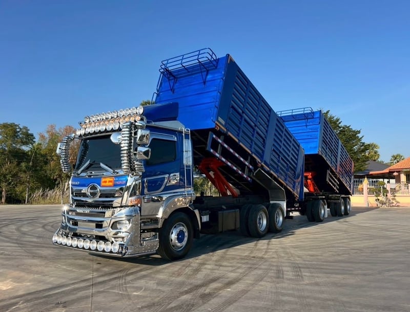 ไมล์ 54,648 กิโล❗️HINO FM 2P 380 พ่วงแม่ลูกดั้มพ์