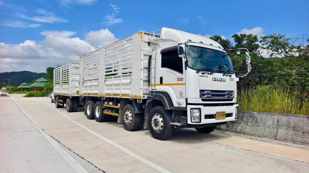 พ่วงแม่ลูก ISUZU  360 แรง (ไม่ดั้มพ์) อู่ พนัส พ่วงแม่ลูก ISUZU  360 แรง (ไม่ดั้มพ์) อู่ พนัส