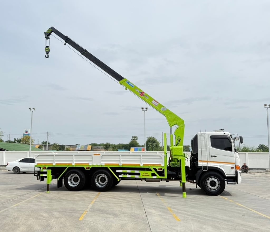 เข้าใหม่❗️เครน 8 ตัน เก่าญี่ปุ่น❗️ไมล์ 97,468 กิโล HINO FL8J 260 แรง