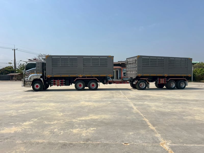 ไมล์ 186,748❗️ISUZU FXZ 360 MT  พ่วงแม่ลูกดั้มพ์เกษตร