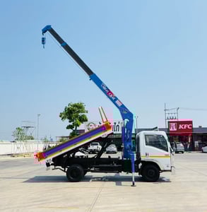 ISUZU NMR 130 แรง 6ล้อดั้มพ์มติดเครน ยี่ห้อ TADANO ขนาด 3 ตัน