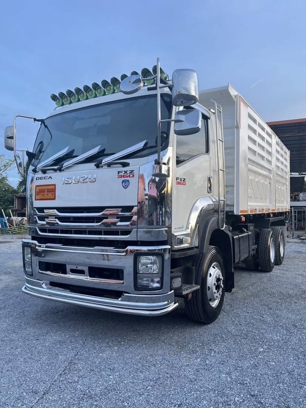 ISUZU FXZ 360 ดั้มพ์คอกสูง มีลำโพง ลากลูกพ่วง