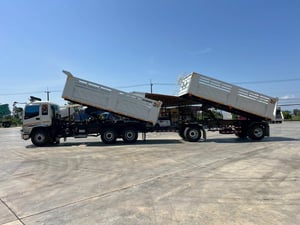 ISUZU FXZ 270 ยูโร ปี 2548 พ่วงแม่ลูก ดั้มพ์สามมิตร