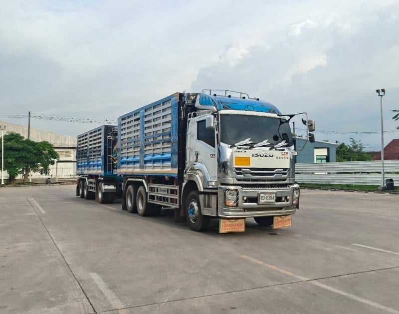 ไมล์ 184,141 กิโล❗️ISUZU FXZ 360 MT   ไฟใหม่  พ่วงแม่ลูกดั้มเกษตร  ปี 2567